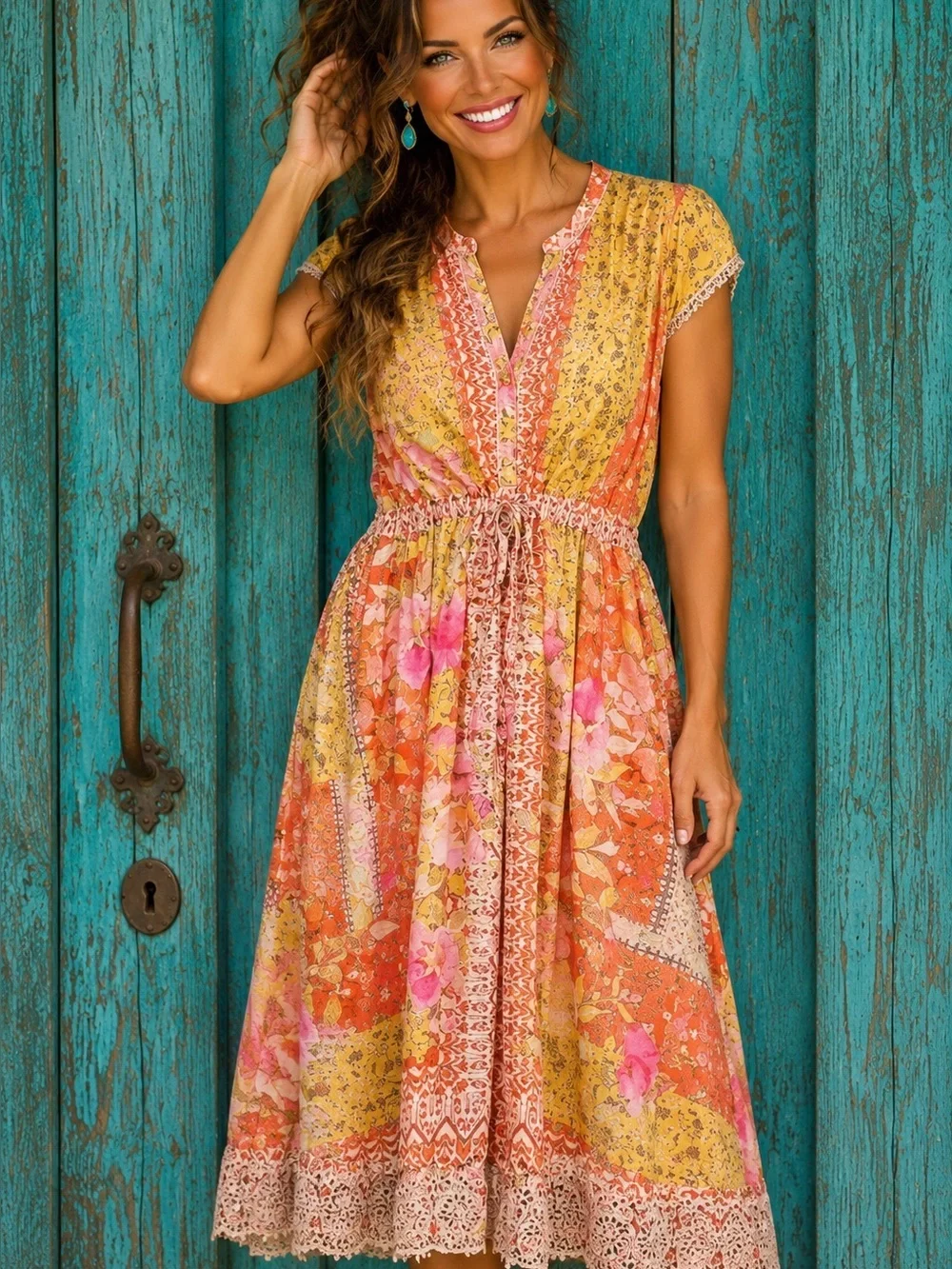 Johnny Was silk ELIANA LUCY DRESS NWT